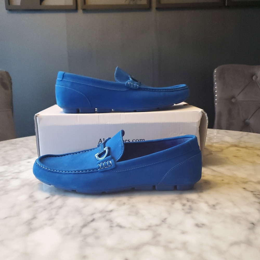 Blue Suede Loafers 10.5 US